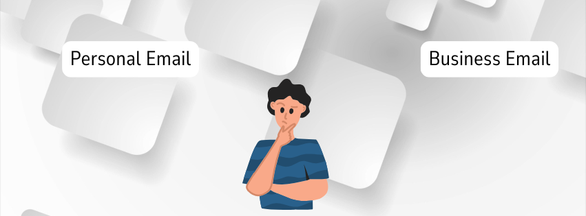A person thinking if to get business email or personal email. This is important when deciding a busines email in pakistan