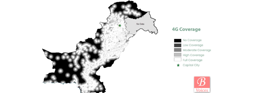 Shows the internet connectivity in Pakistan, a challenge to accessing quality data backup and recovery services in cloud storage