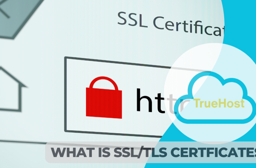 The Truehost logo and the SSL Certifcate on a web browser
