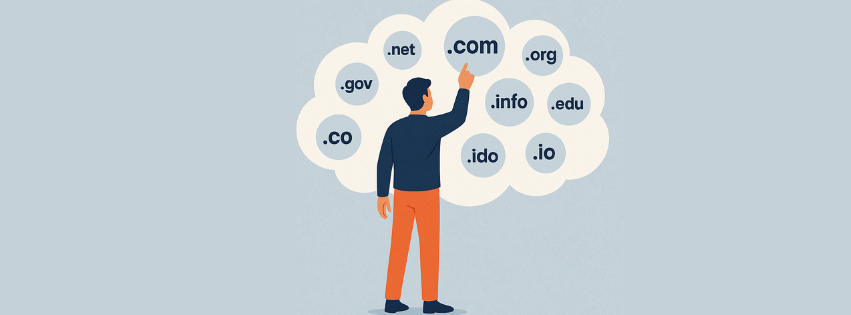 A man picking a domain name from a cloud, TrueHost Cloud Pakistan