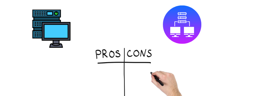 shared vs. dedicated hosting graphic
