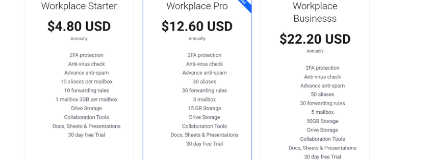 truehost pakistan email hosting plans and features.