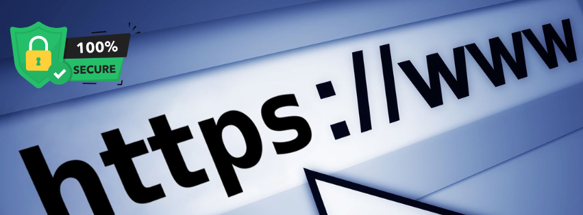 Shows the https on a browser and the secure padlock graphic, represents how important ssl certificates are in google ranking