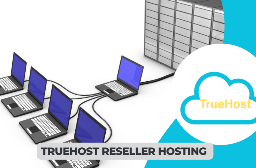 shows a reseller hosting graphics, truehost logo and the title truehost reseller hosting