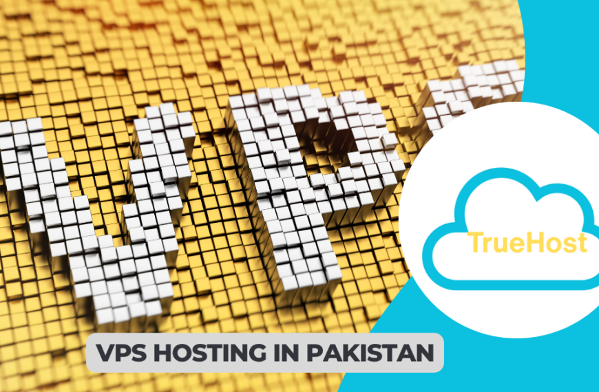 Shows vps and also the truehost logo and the title vps hosting in pakistan