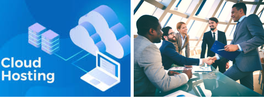 business men in a meeting talking about the best cloud hositng provider to pick