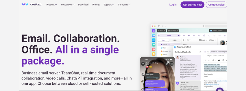A screenshot of the icewrap homepage