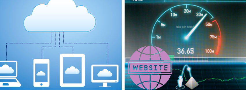 A cloud hosting supporting websites on laptops, smart phones, tablets and desktops helping withbwebsite speed optimization