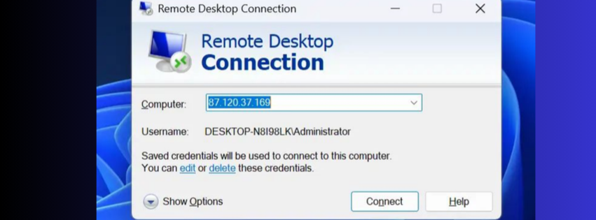 the remote desktop connection that helps you cnnect to you vps