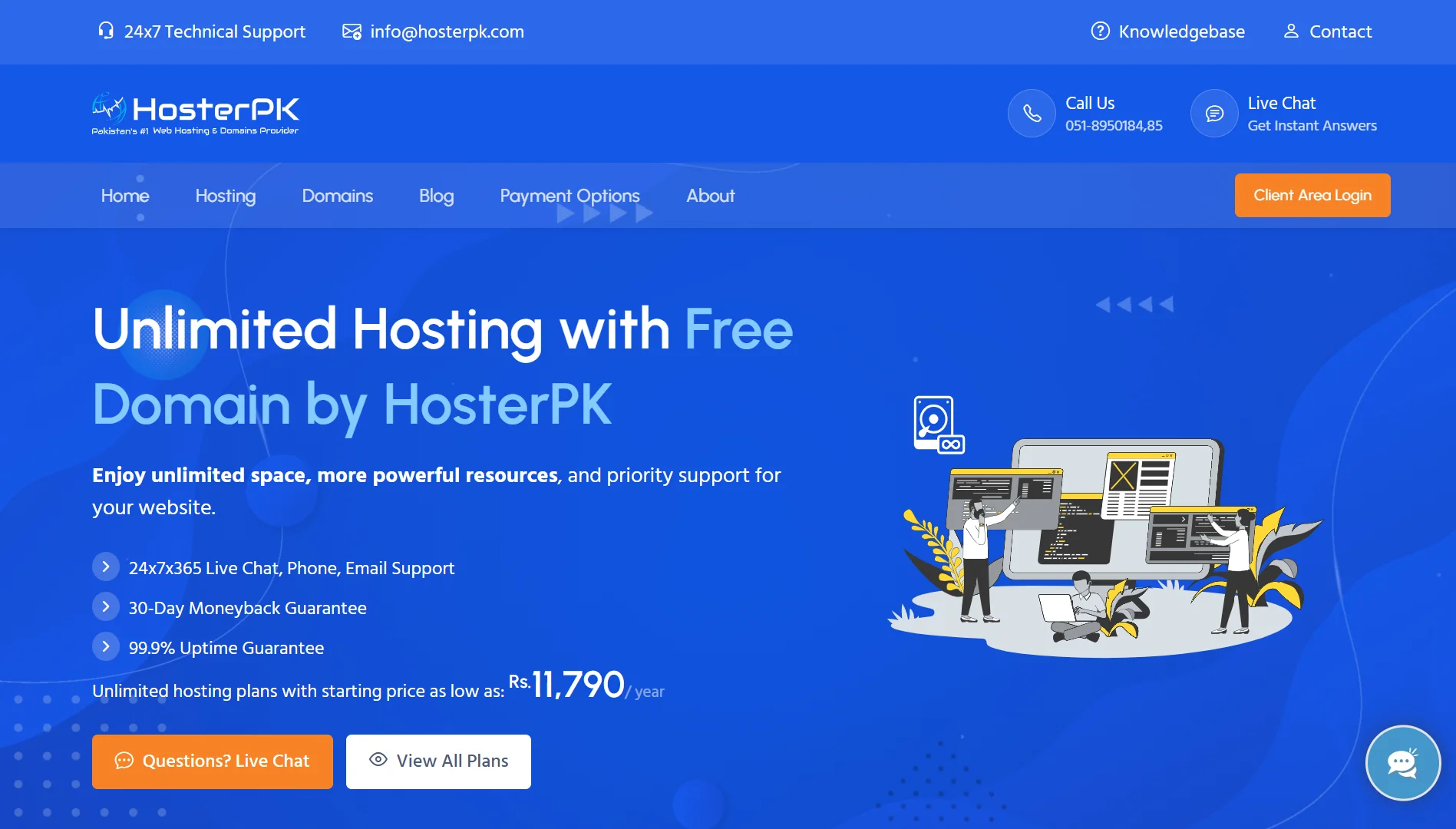 Best Unlimited Web Hosting Providers- HosterPK
