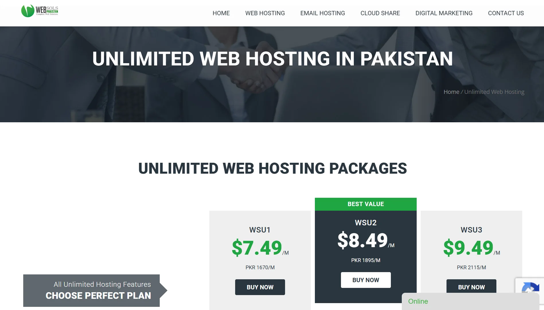 Best Unlimited Web Hosting Providers- websols