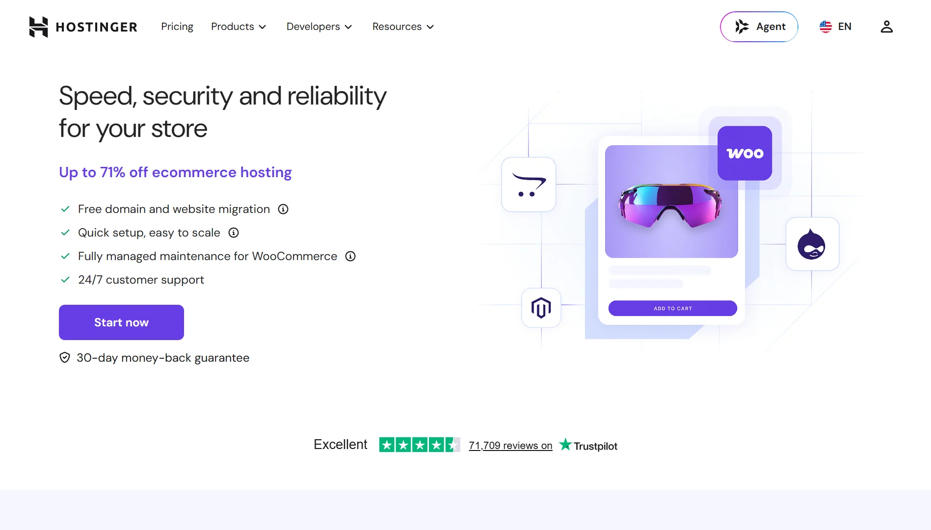 Best Web Hosting for Ecommerce- Hostinger