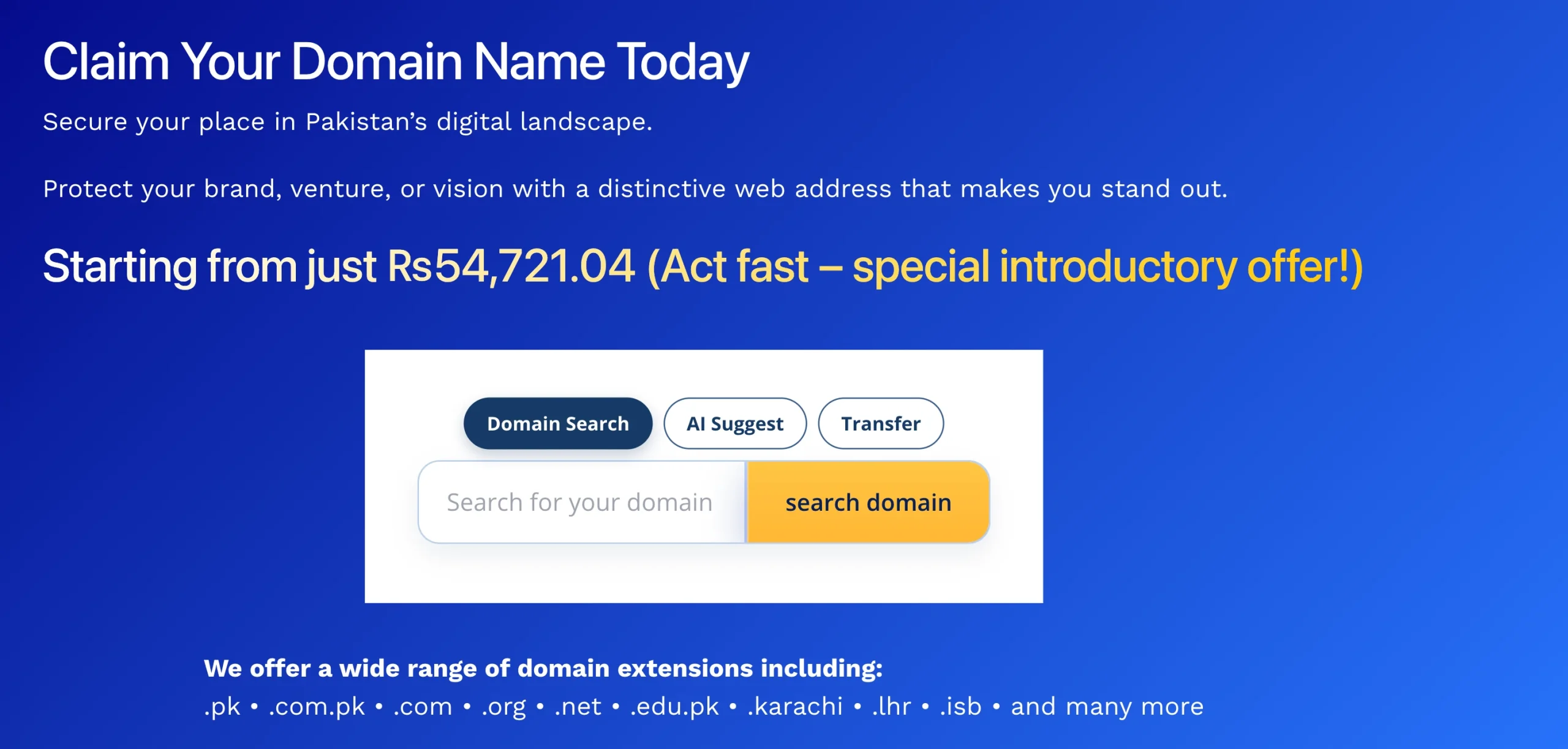 Check If a Domain Name Is Available: Search Page