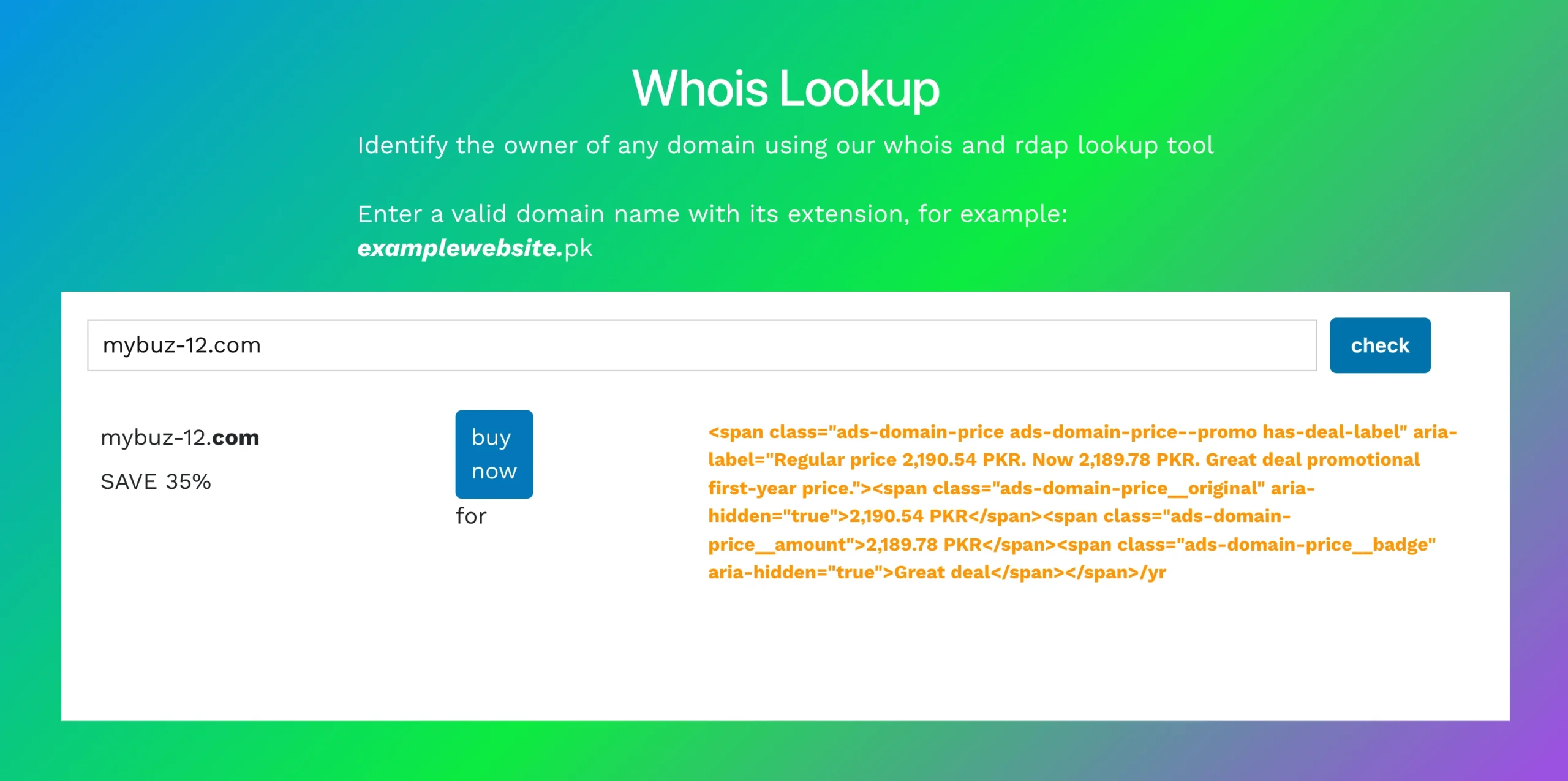 Check If a Domain Name Is Available: WHOIS Lookup