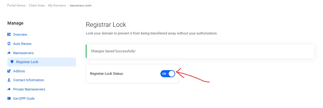 Domain lock