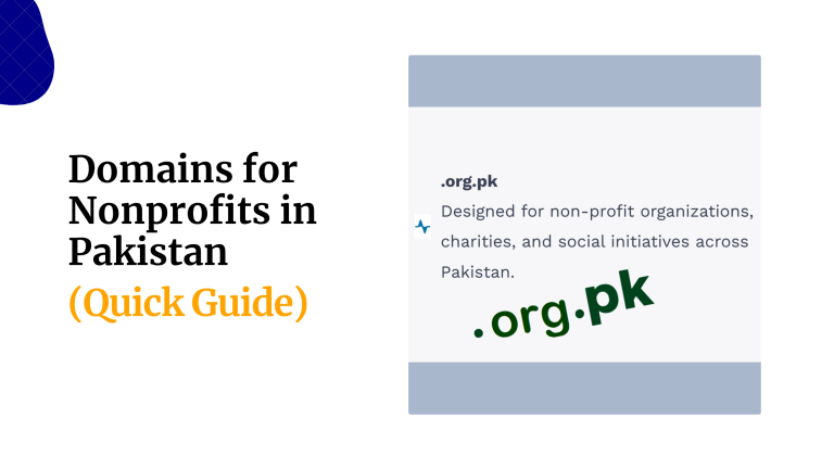 Domains for Nonprofits in Pakistan (Quick Guide)