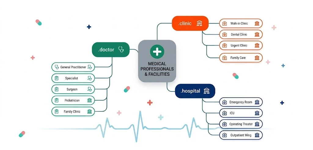 Health Care Domain Names: Medical Professionals and Facilities