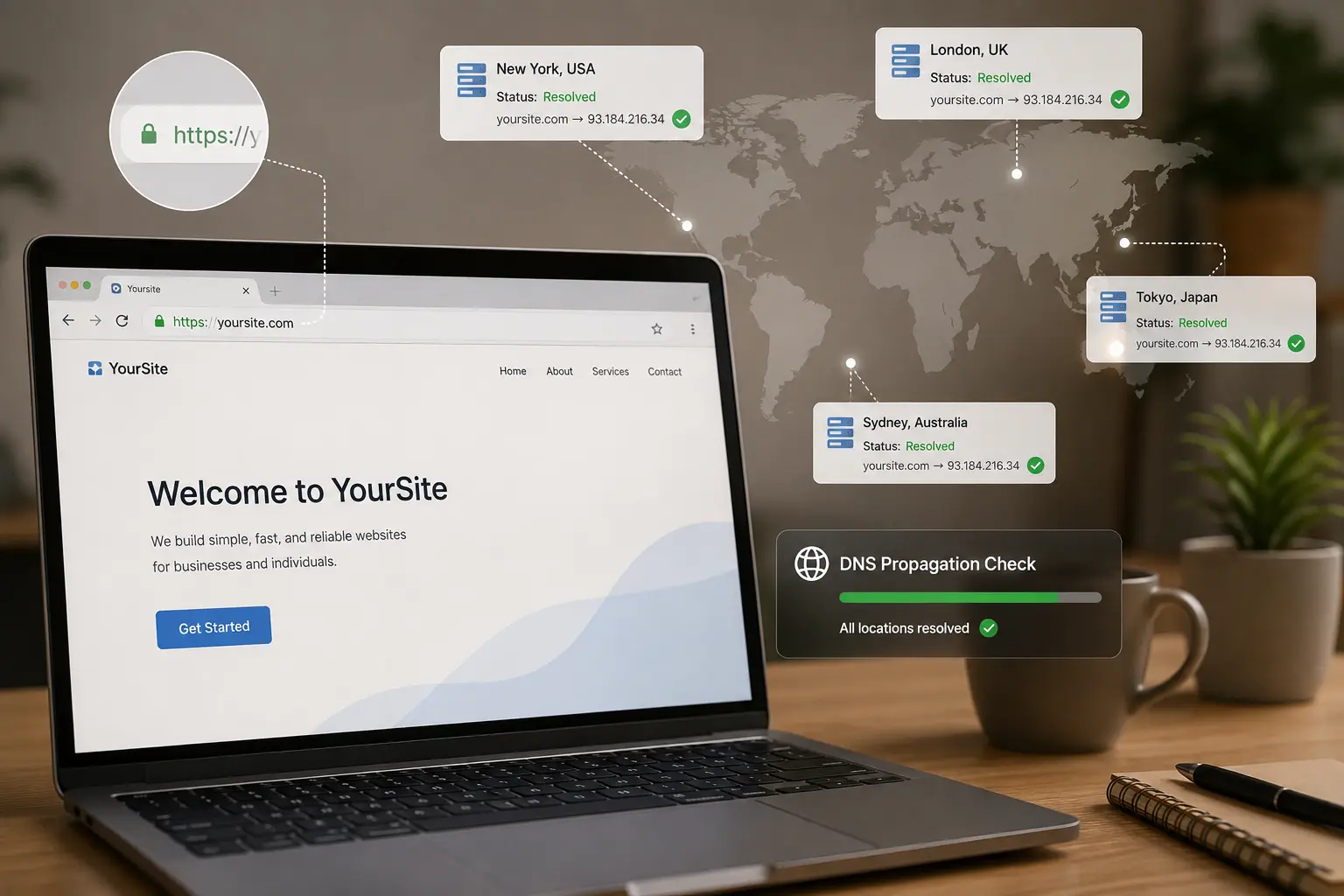 How to Connect a Domain Name to a Website

