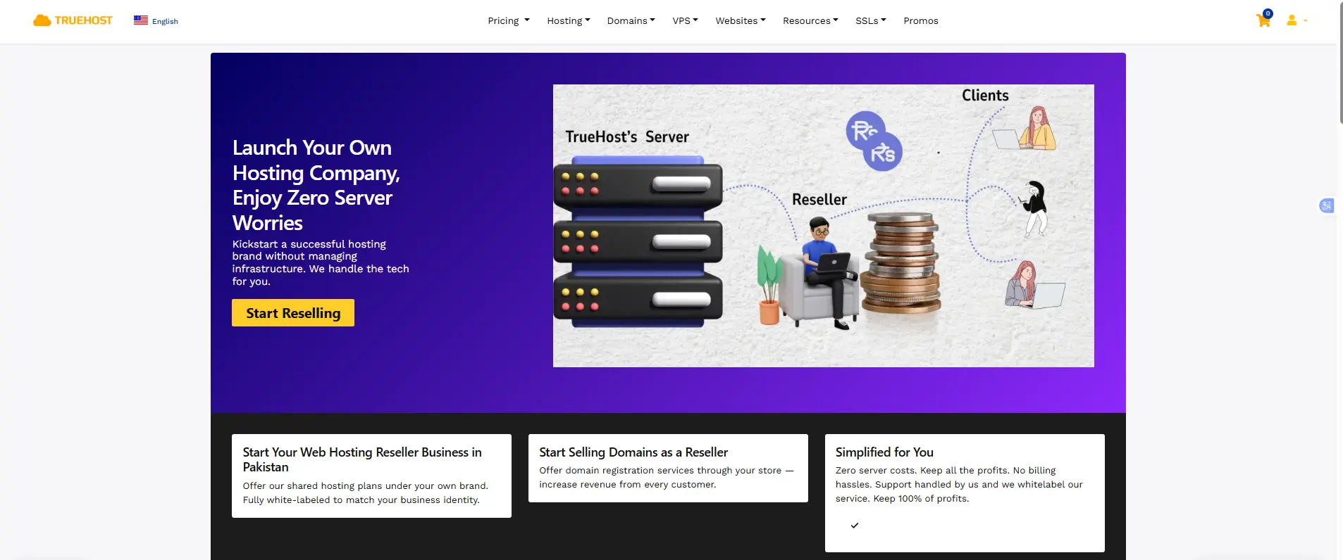 Reseller Hosting Prices in Pakistan
