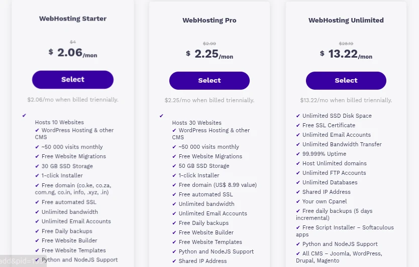  Truehost wordpress hosting pricing 