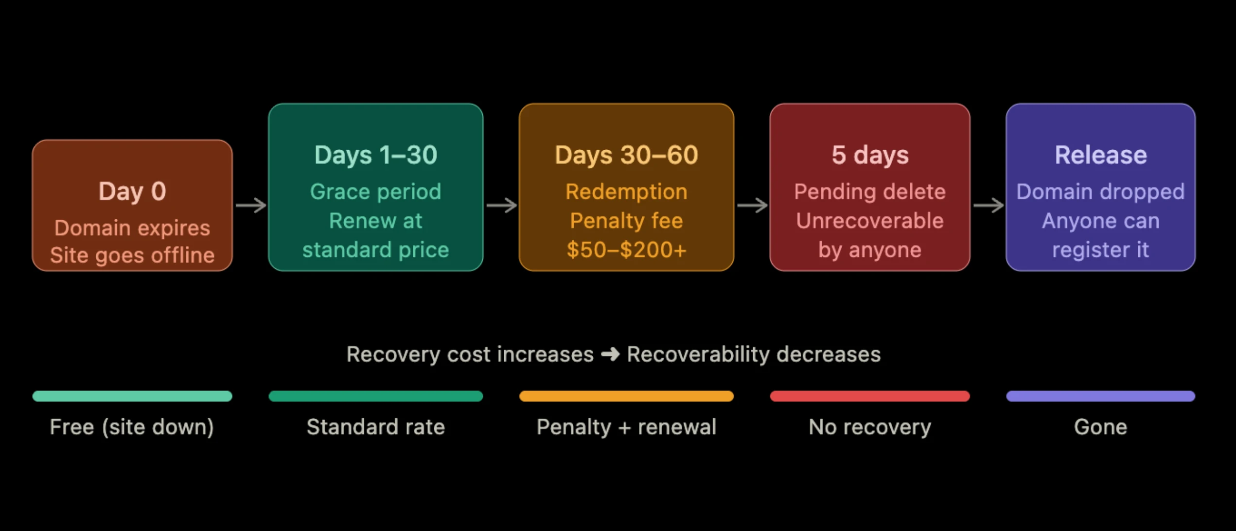 What Happens When a Domain Name Expires: 5 Stages