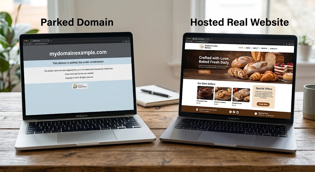 What is a Parked Domain: Hosting