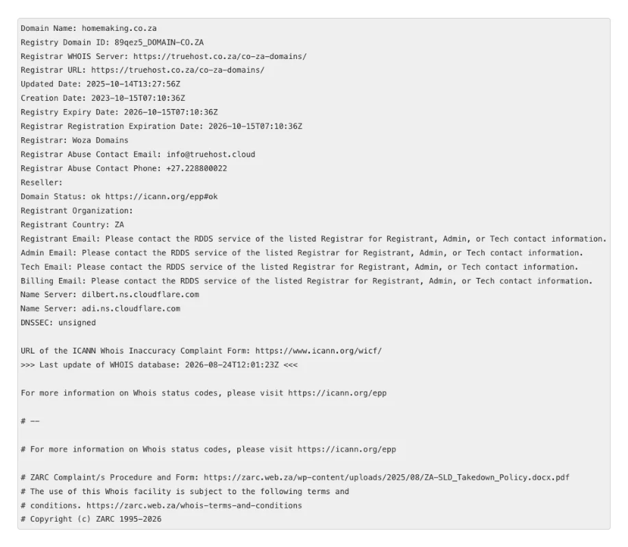 Find a Domain Registrar Using WHOIS