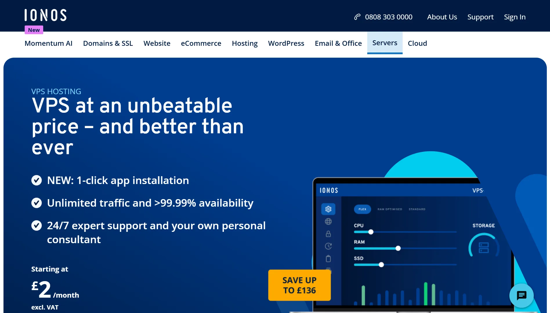 Best VPS Hosting for Freelancers- IONOS