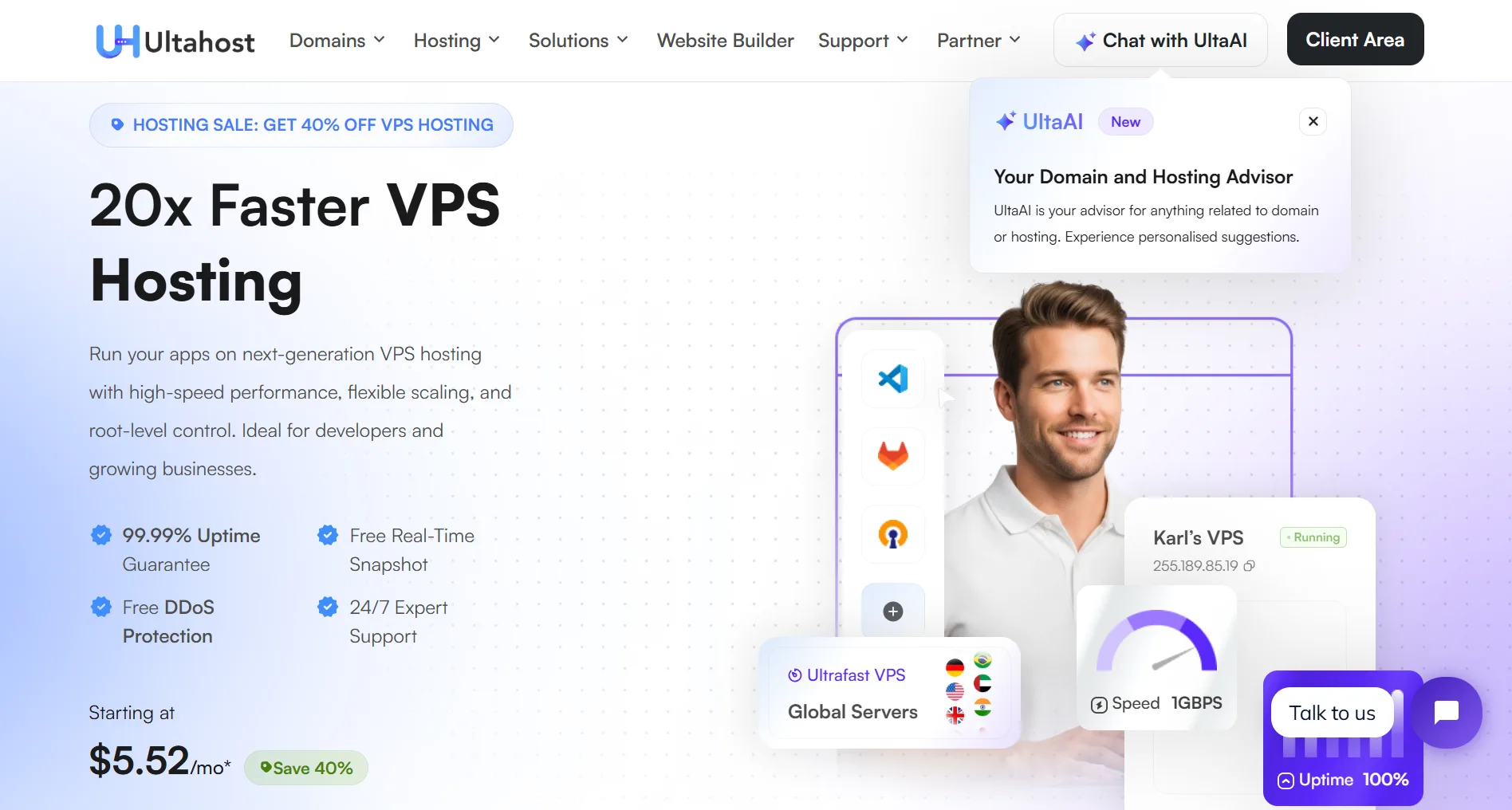 Best VPS Hosting for Freelancers- Ultahost