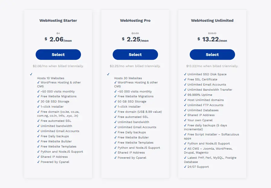 Choose a Web Hosting Plan