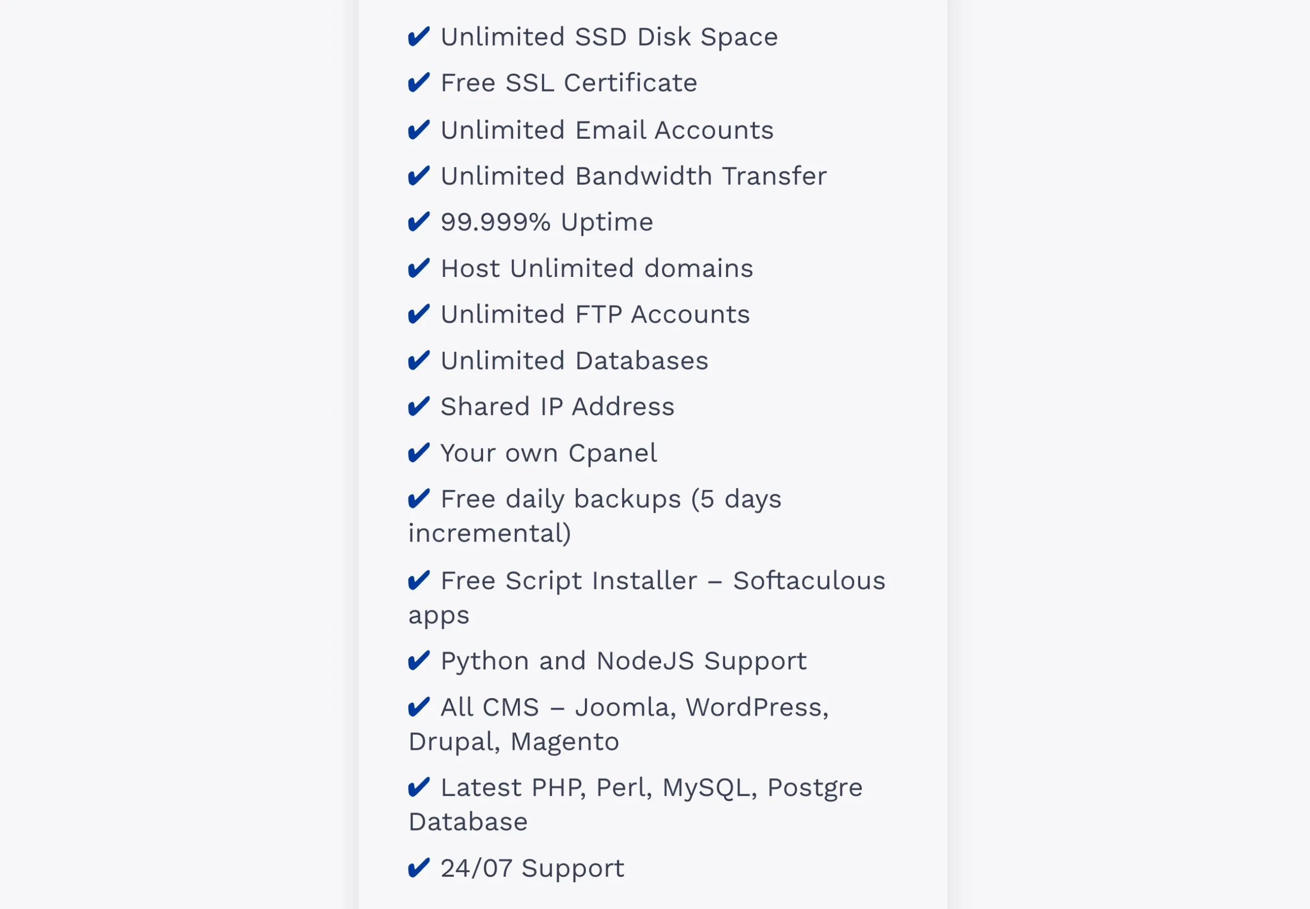 Databases in Web Hosting: Unlimited plan