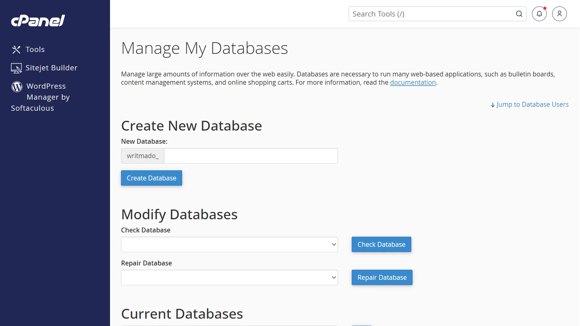 Deploy Laravel on Shared Hosting- create database