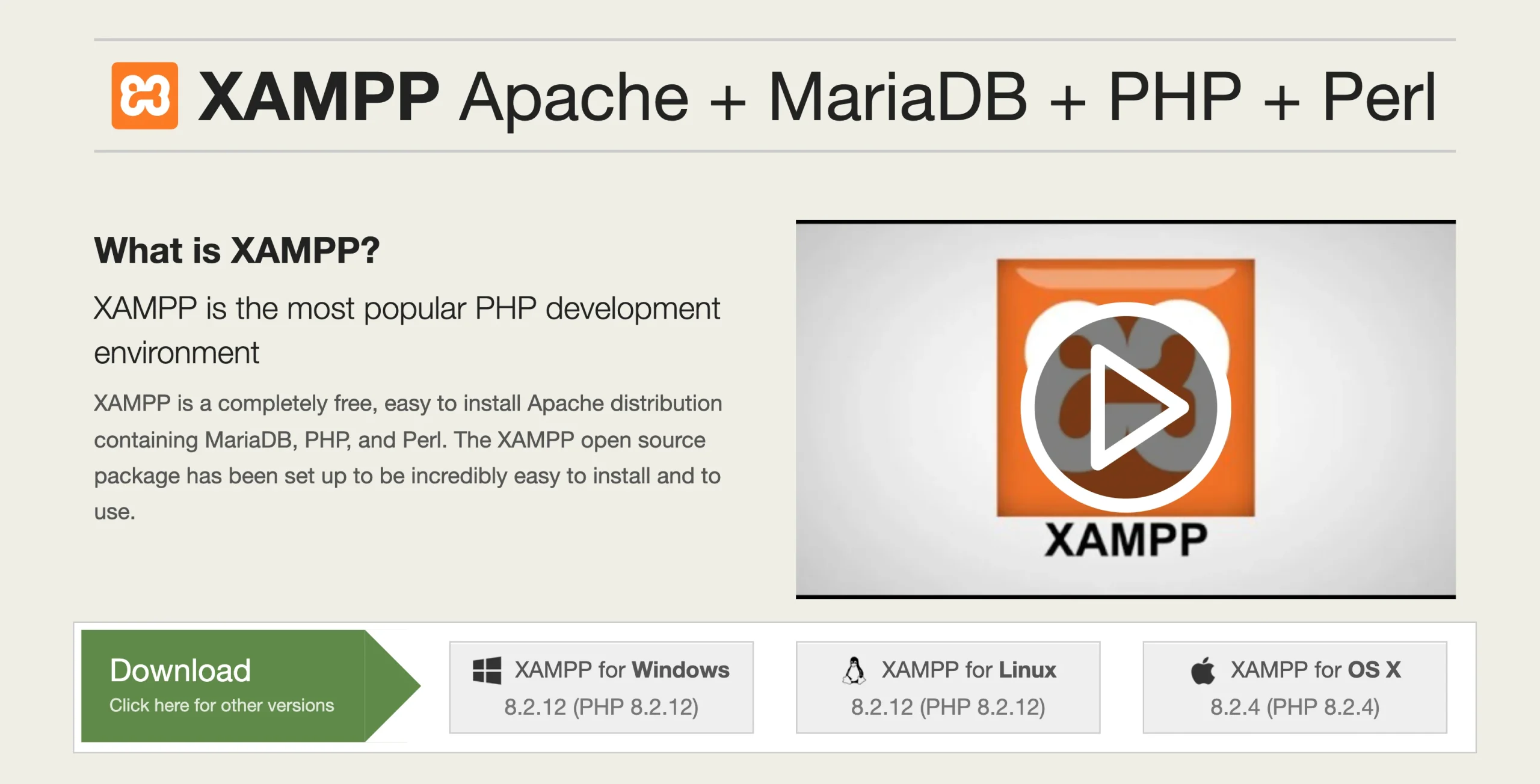 Host a Website Using XAMPP: Download