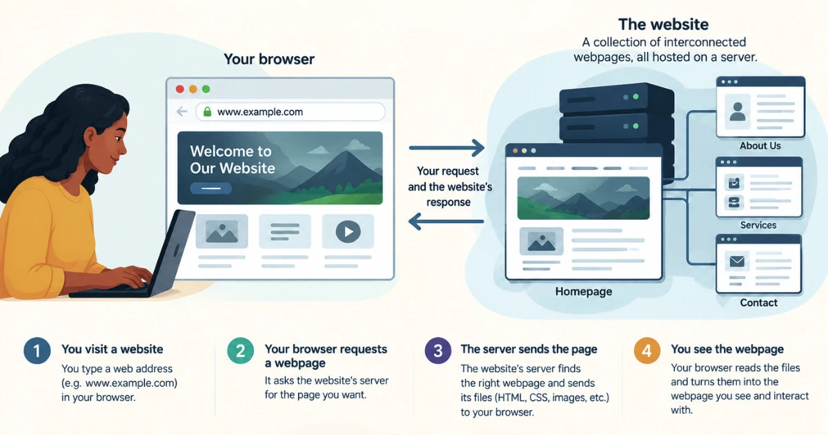 How Do Webpages and Websites Work Together