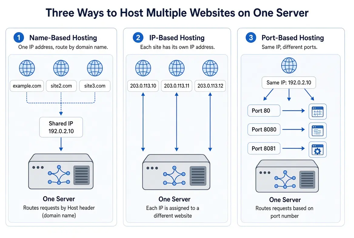 host multiple websites on a dedicated server