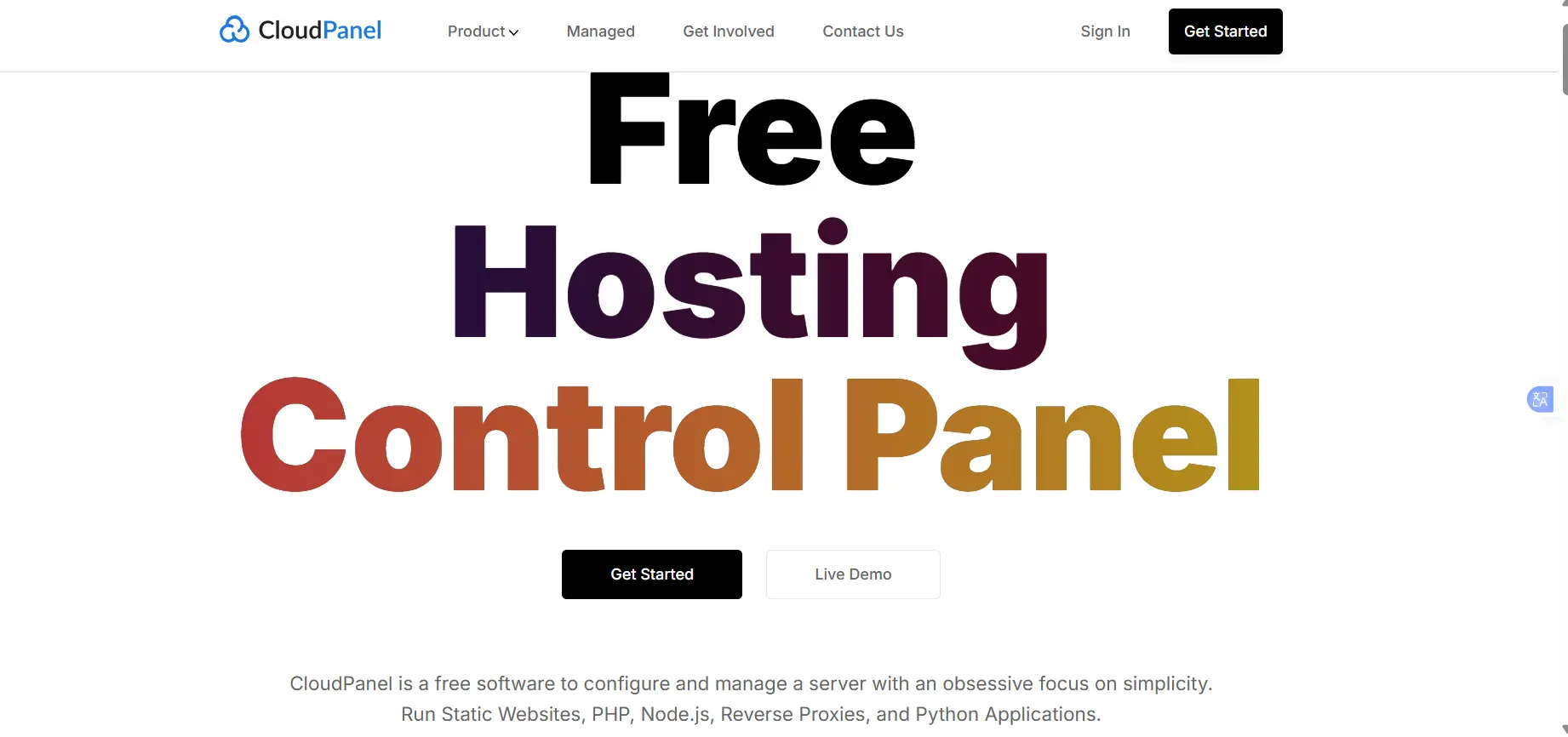 Open Source Control Panels