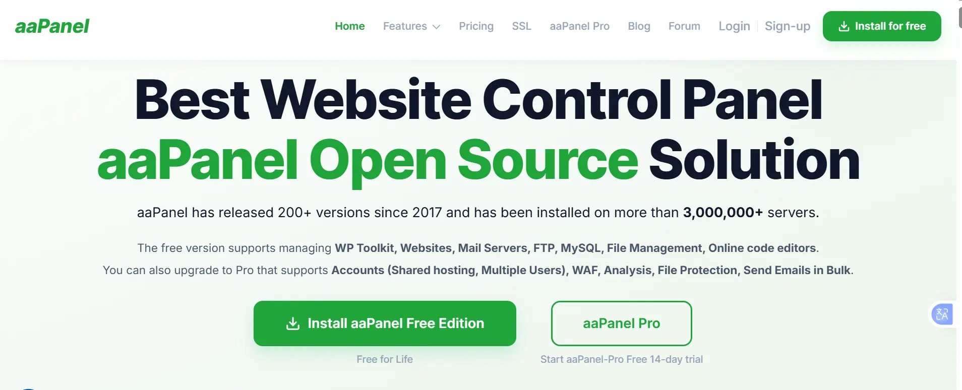 Open Source Control Panels