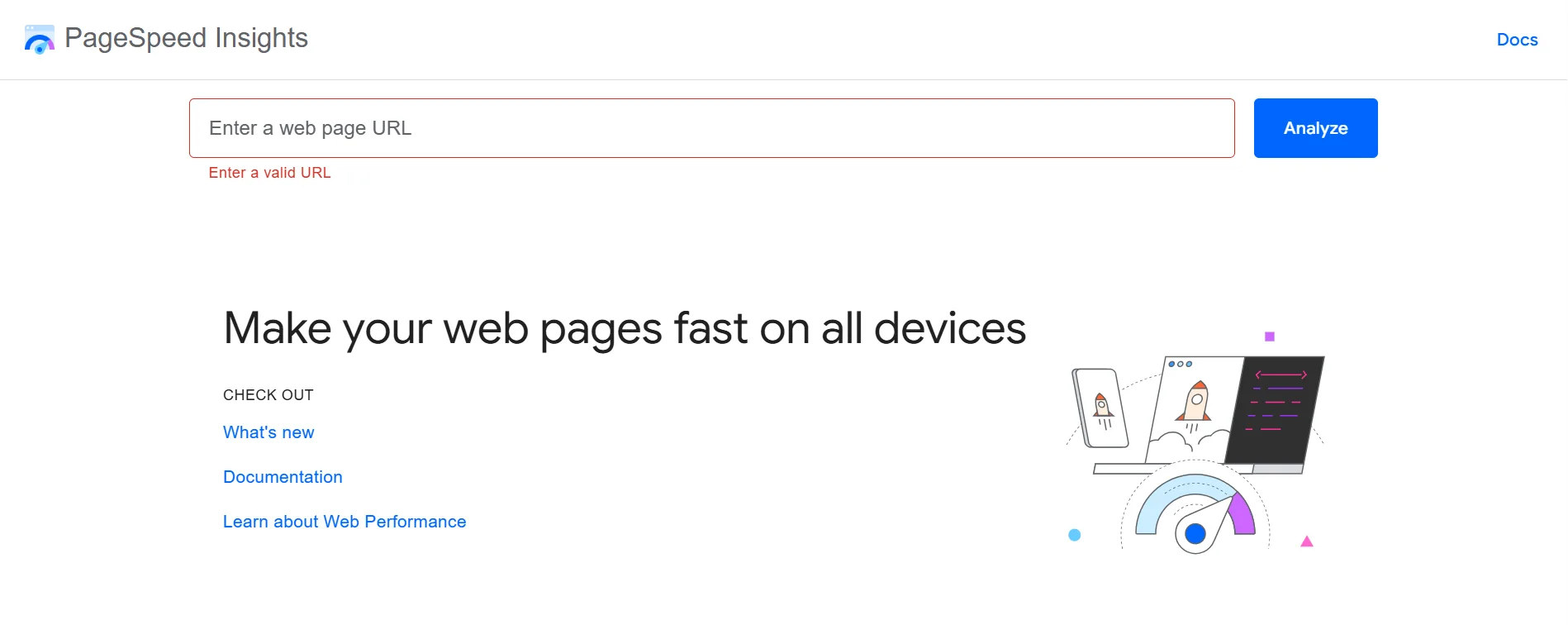 Types of Web Hosting Tools - pagespeed insights