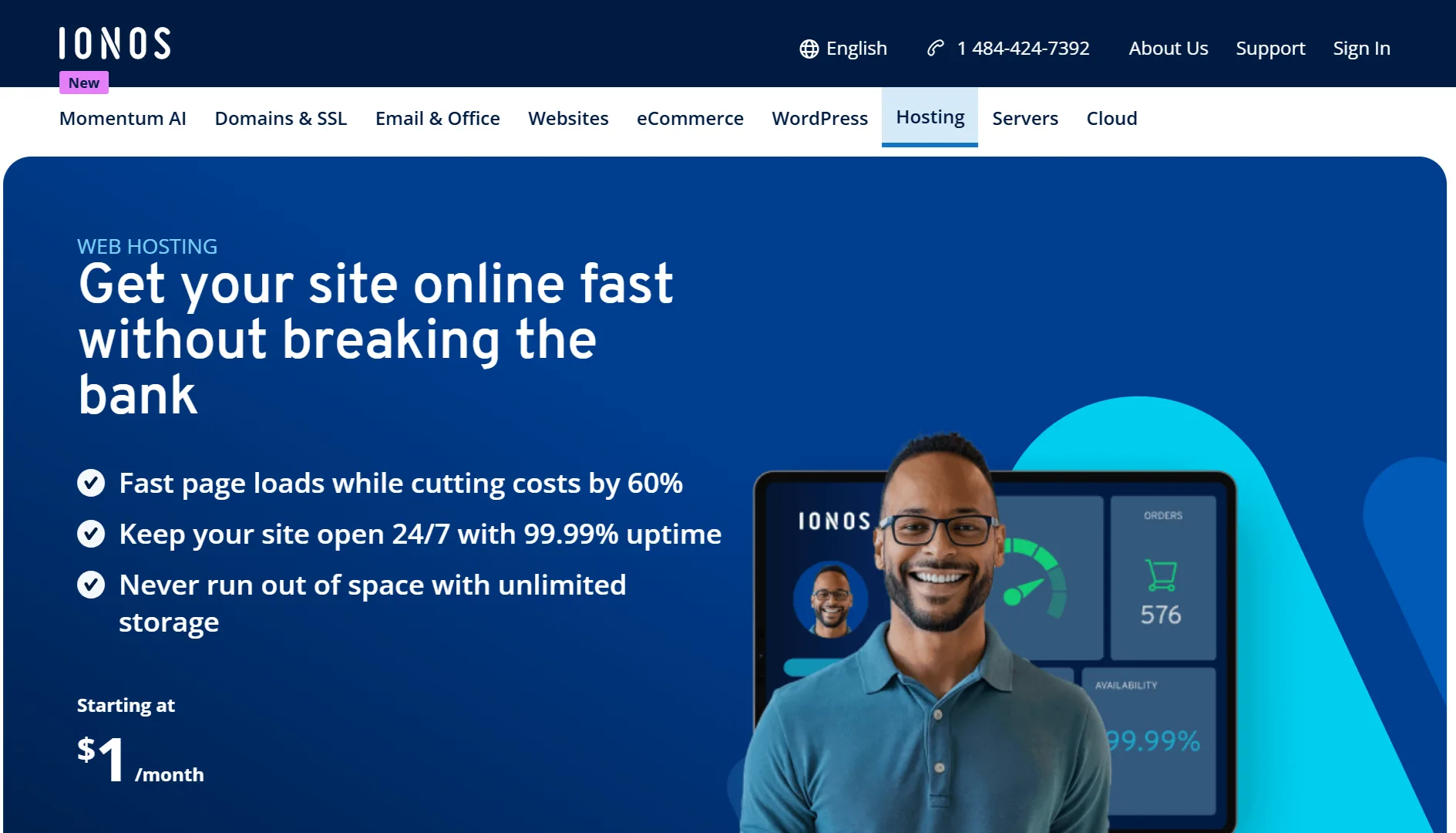 Web Hosting for Multiple Websites- IONOS