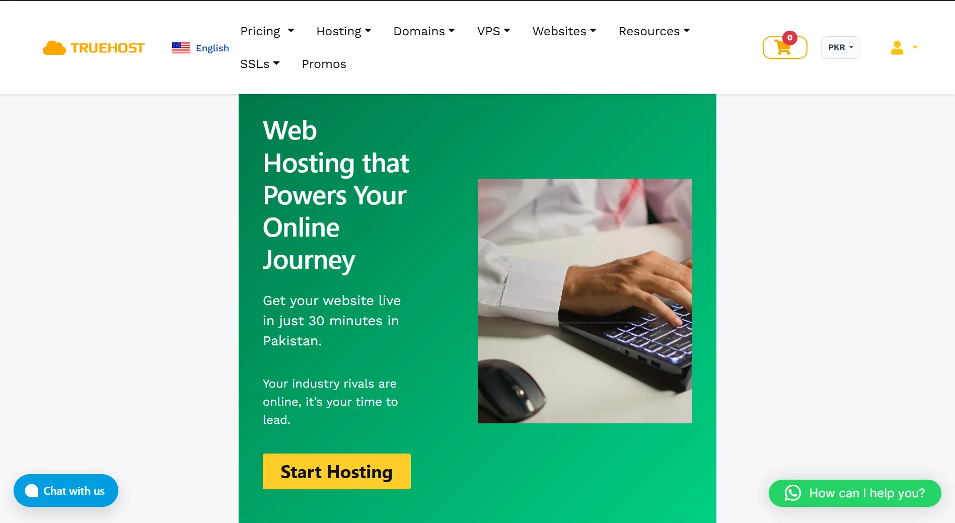 website keeps crashing- truehost web hosting
