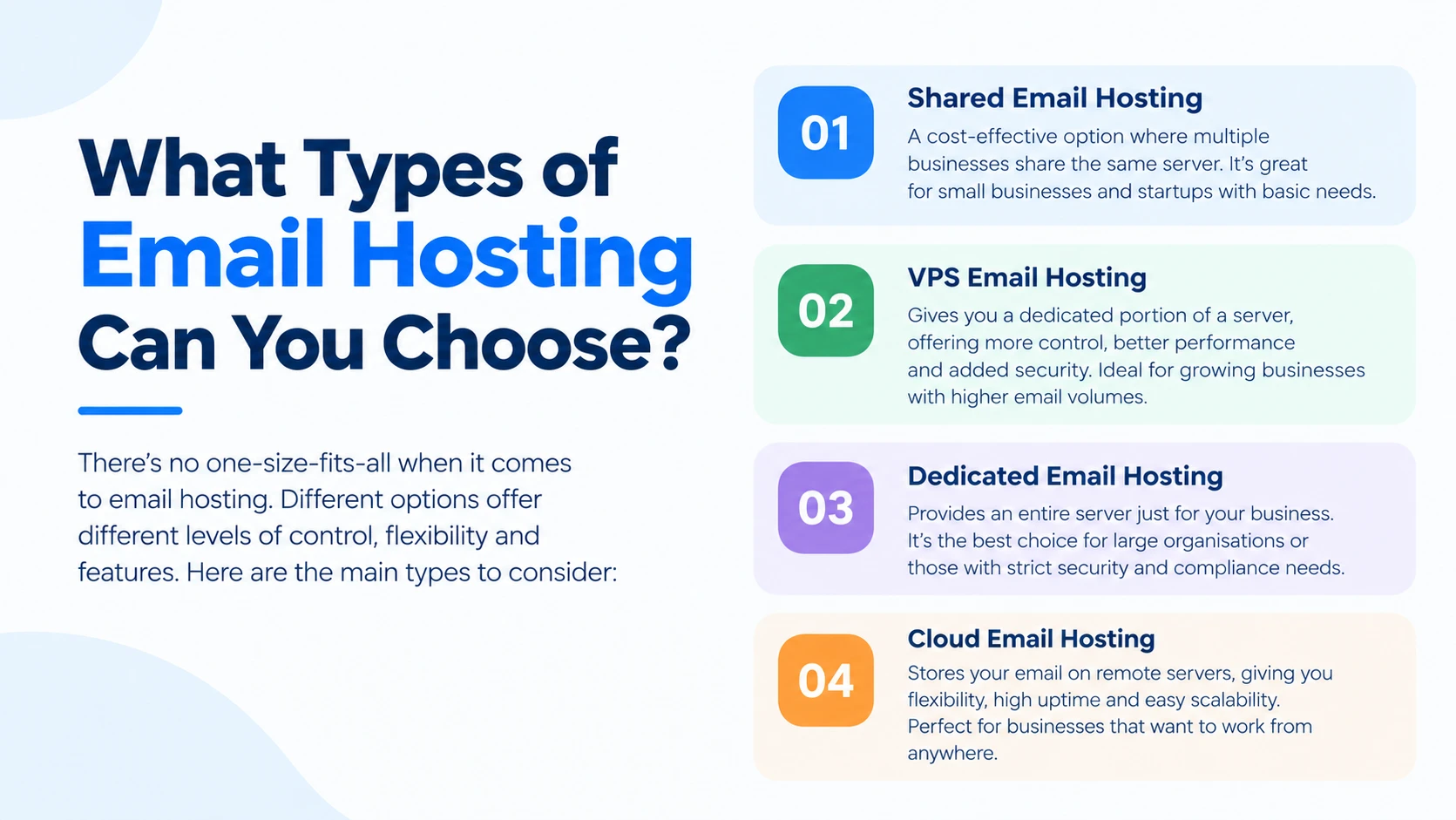What Types of Email Hosting Can You Choose