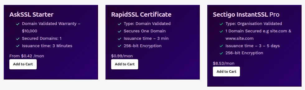 ssl certificate for security