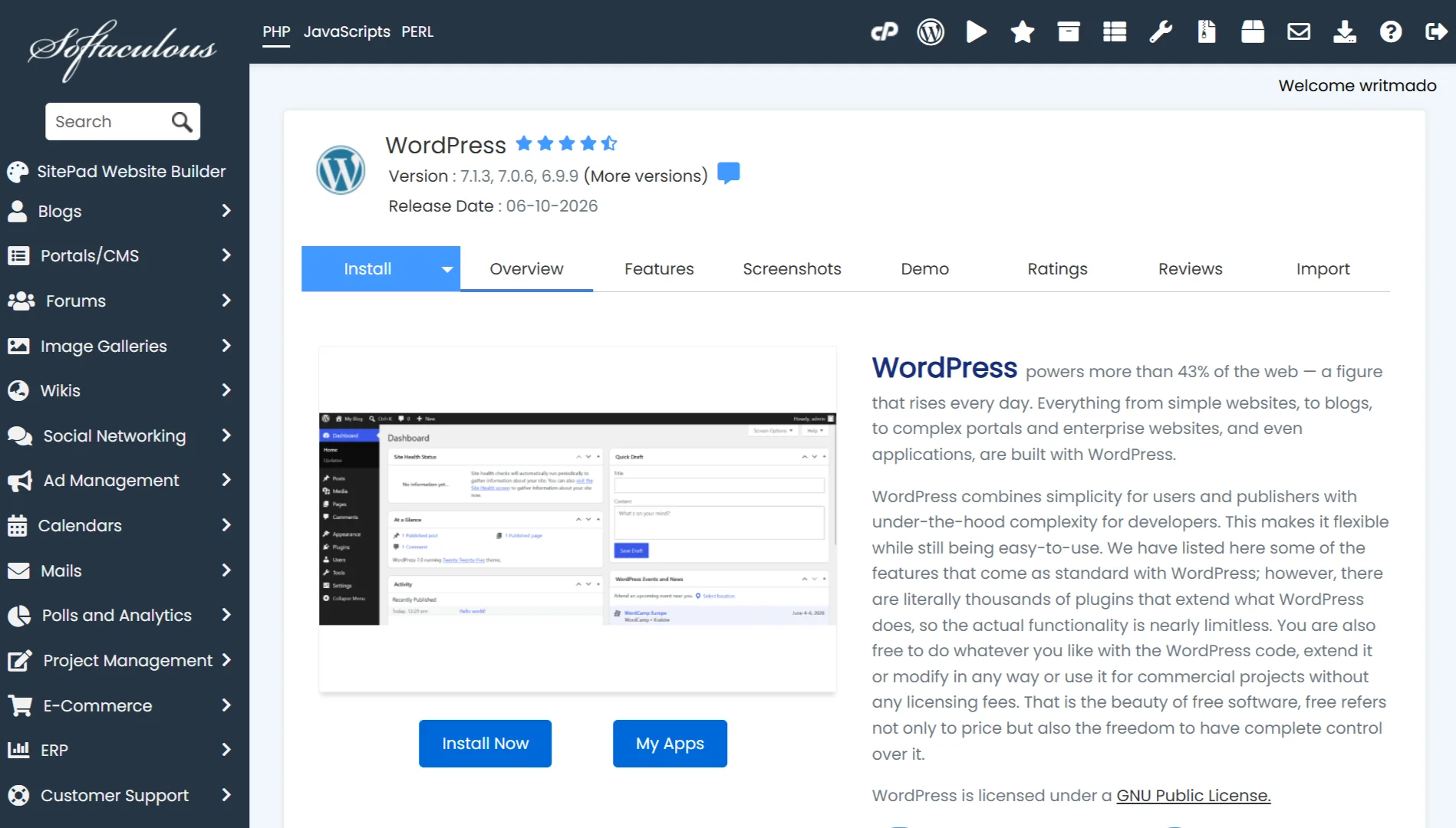 Host a WordPress Website on cPanel- install wordpress