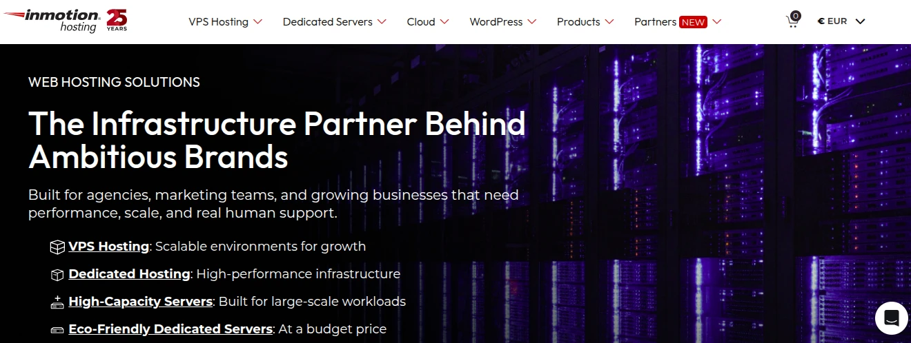 Inmotion webhosting plans and pricing